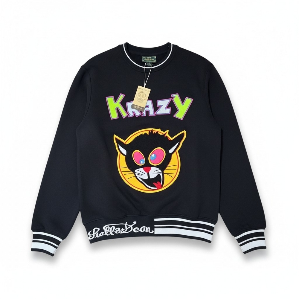 Krazy Cat Graphic Black Sweatshirt by Stall &Dean..Nwt Size Medium